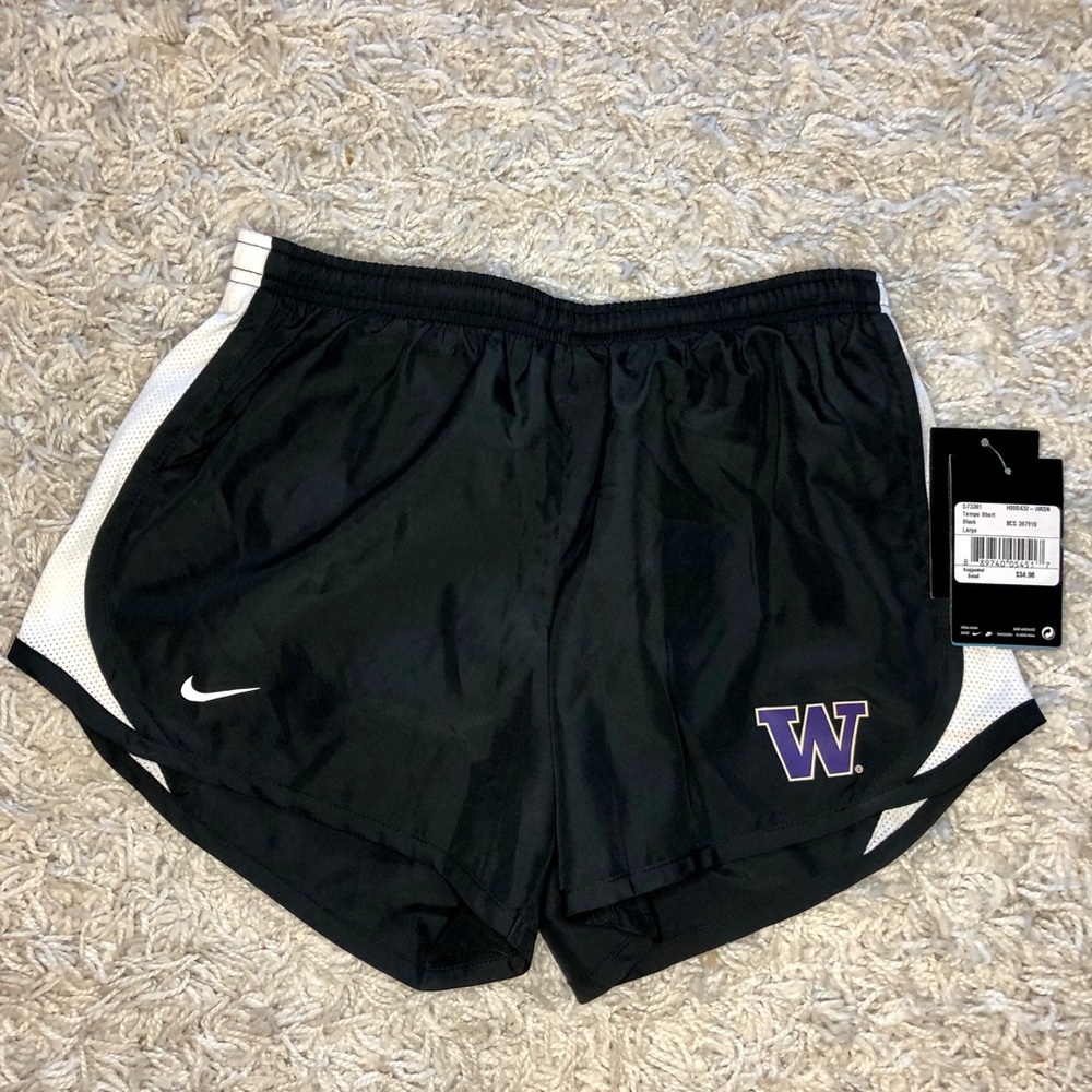 Black Nike University of Washington UW Tempo Short